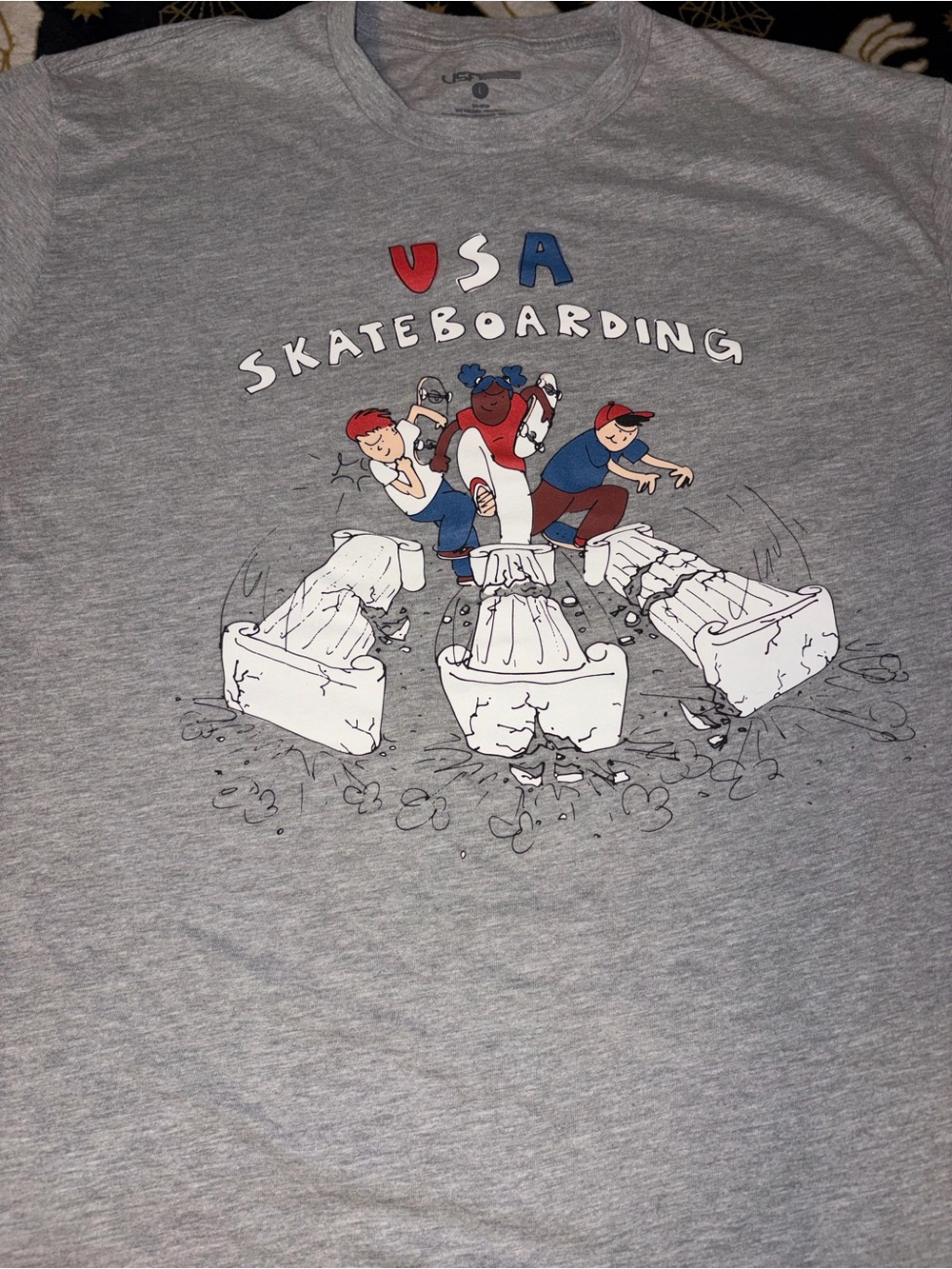 Henry Jones USA Skateboarding Graphic Tee - Gray